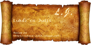 Lukács Judit névjegykártya